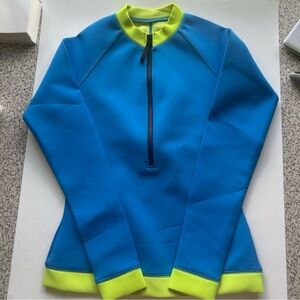 J. Crew Neon Yellow and Blue Rash Guard small size